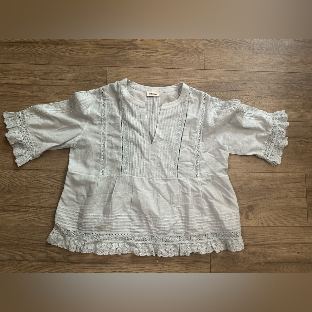 Zadig & Voltaire size M light green top NWT